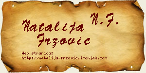 Natalija Fržović vizit kartica